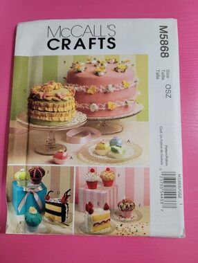 McCall's Crafts Sewing Pattern M5868 Cake Cupcake Petit Four (0847)